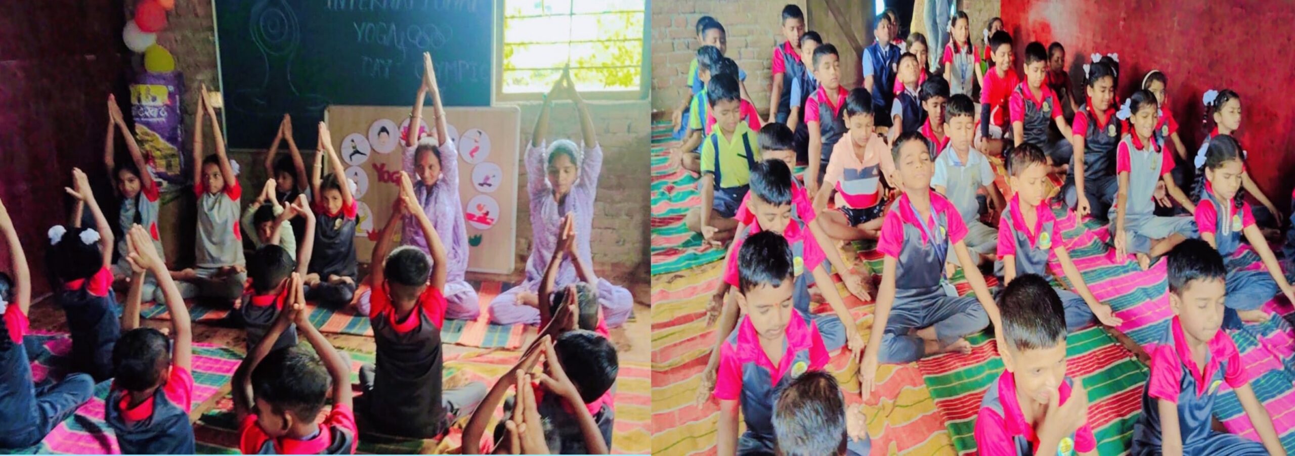 जागतिक योग दिनानिमित्त भावनादेवी भगवान सांबरे इंटरनॅशनल स्कूल चालतवड येथे योगाभ्यास.
